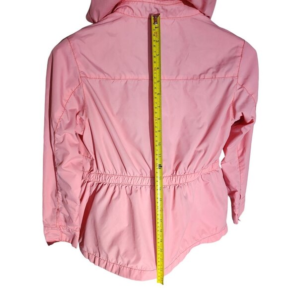 Gap Kids Girls Pink Hooded Lined Zip Up  Wind/Rain Jacket With Pockets - XL/12 - Picture 7 of 9